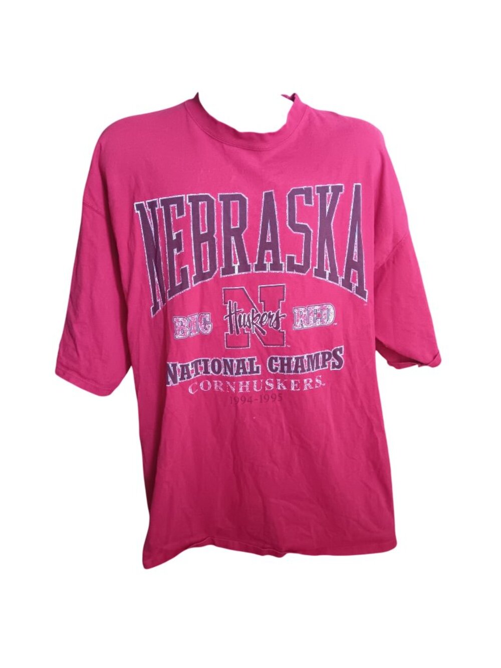 2XL Vintage T-shirt 90's Nebraska Huskers Big Red National Champs 1994-1995